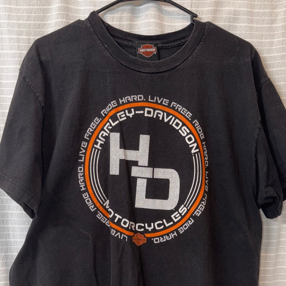 Harley-Davidson Black Tee with Orange Logo